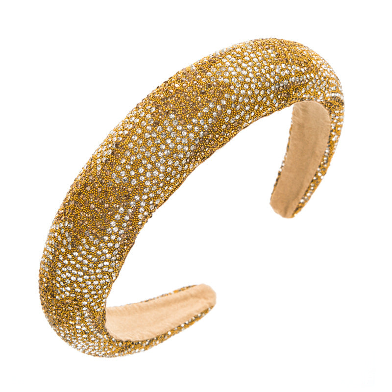 Padded Rhinestone Headband for Effortless Glamour