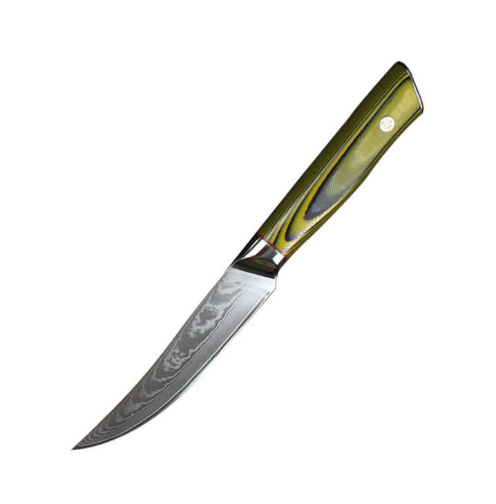 Damascus Steak Knives Set That Stays Sharp, Won't Rust