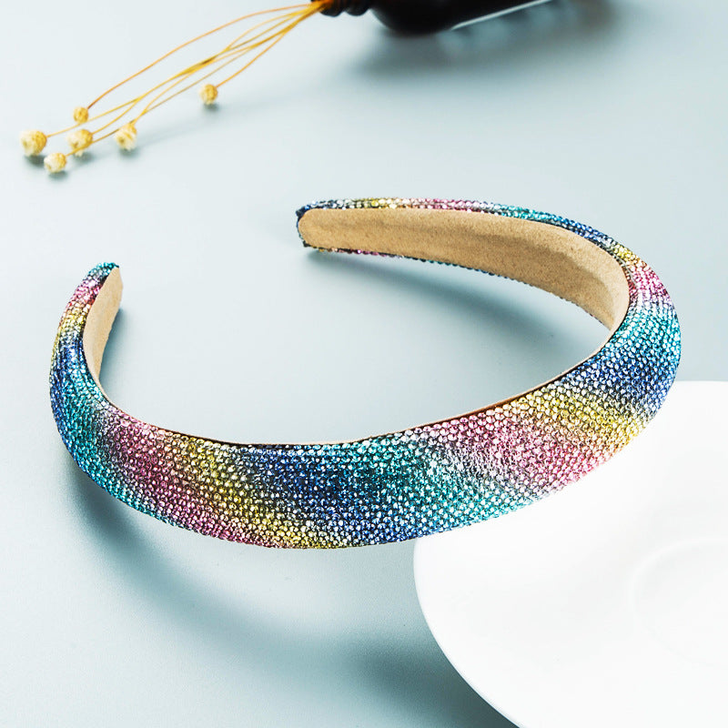 Wide Rhinestone Headband for Glamorous Statement Style