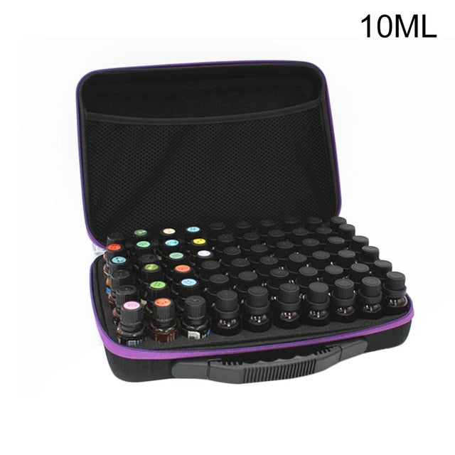 Hard-Shell Essential Oil Case for 60 Bottles, Travel-Ready