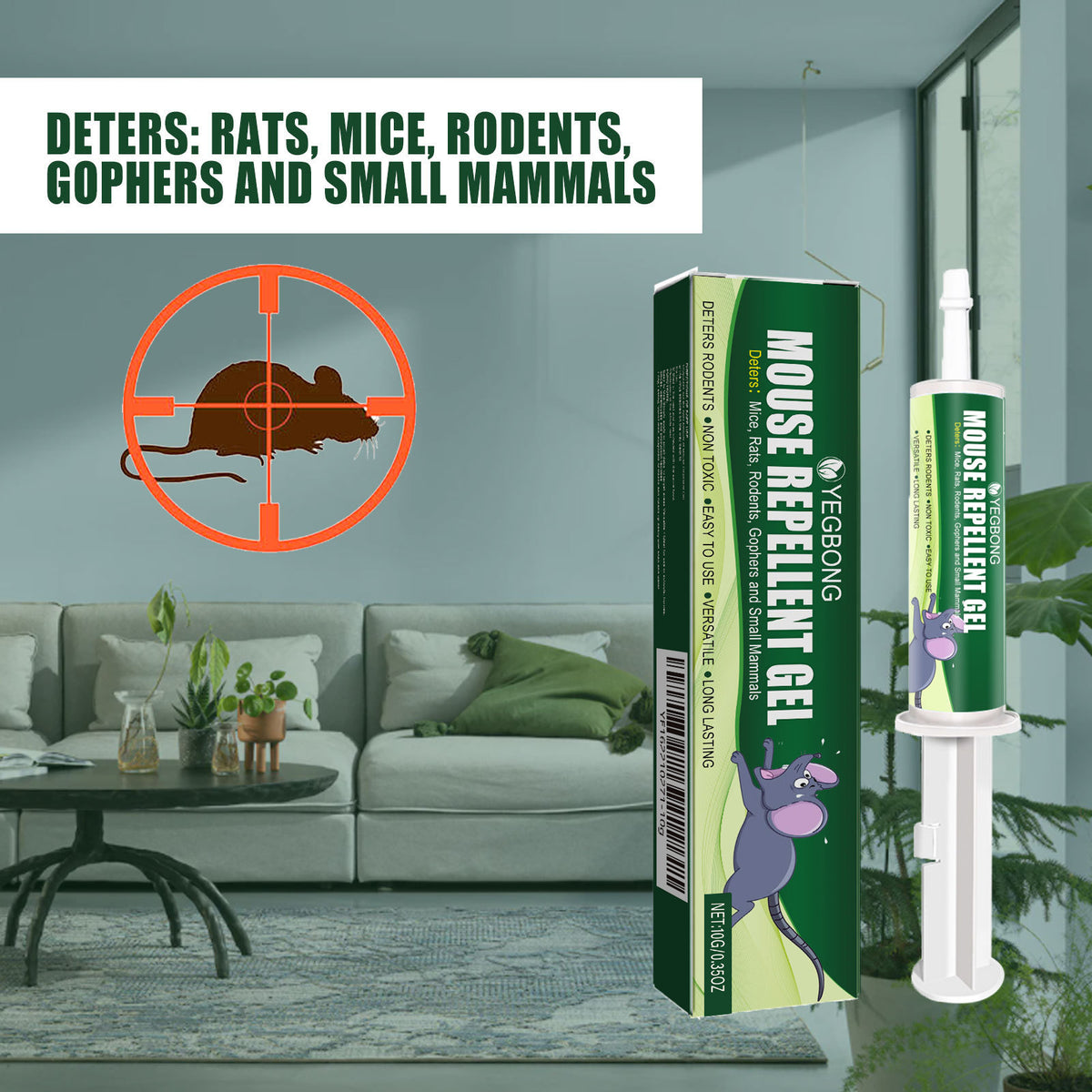 Rat Repellent Gel for Cars, Garages, Home Protection
