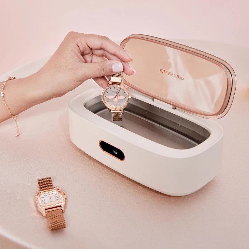 Ultrasonic Jewelry Cleaner for Glasses, Watches & Brushes