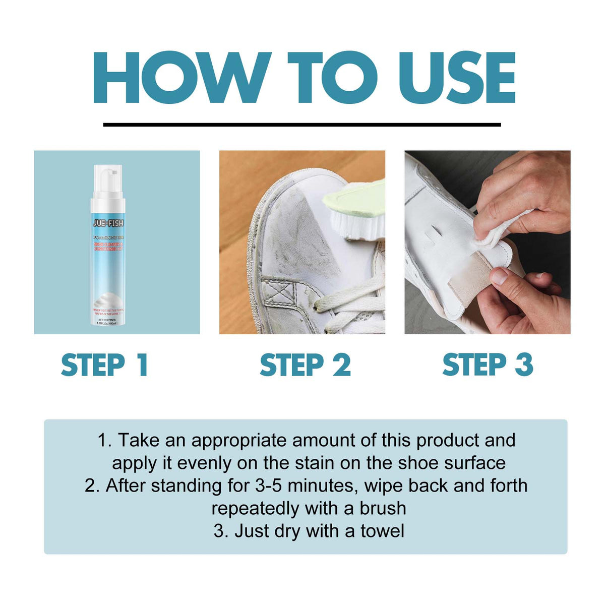 Shoe Cleaner Kit for White Leather & Rubber Shoe Care
