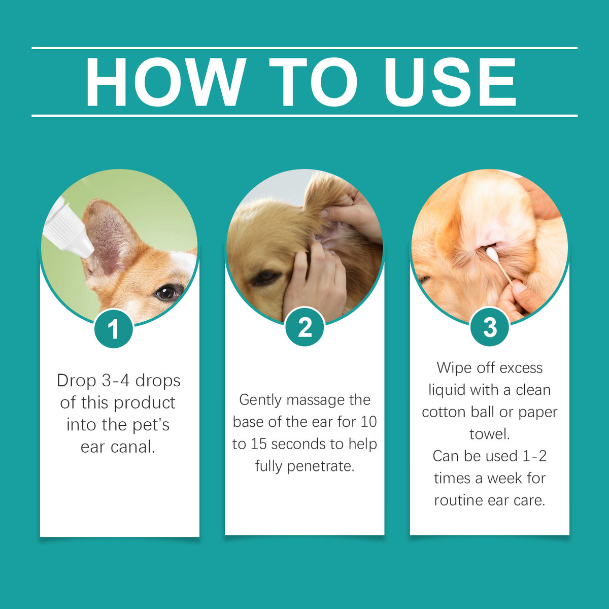 Pet Ear Wash for Cats & Dogs | Gentle Ear Cleaning