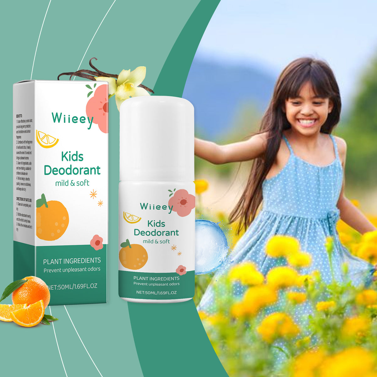 Kids Deodorant Roll-On for Gentle Daily Freshness
