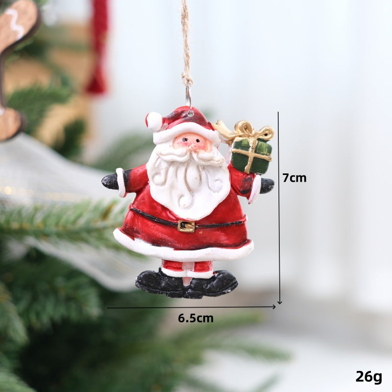 Vintage Santa Snowman Christmas Ornament Set for Trees