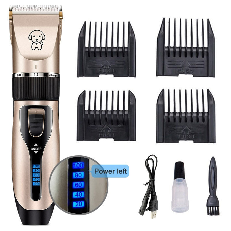 Pet Grooming Clipper Kit with Quiet Ceramic Trimmer
