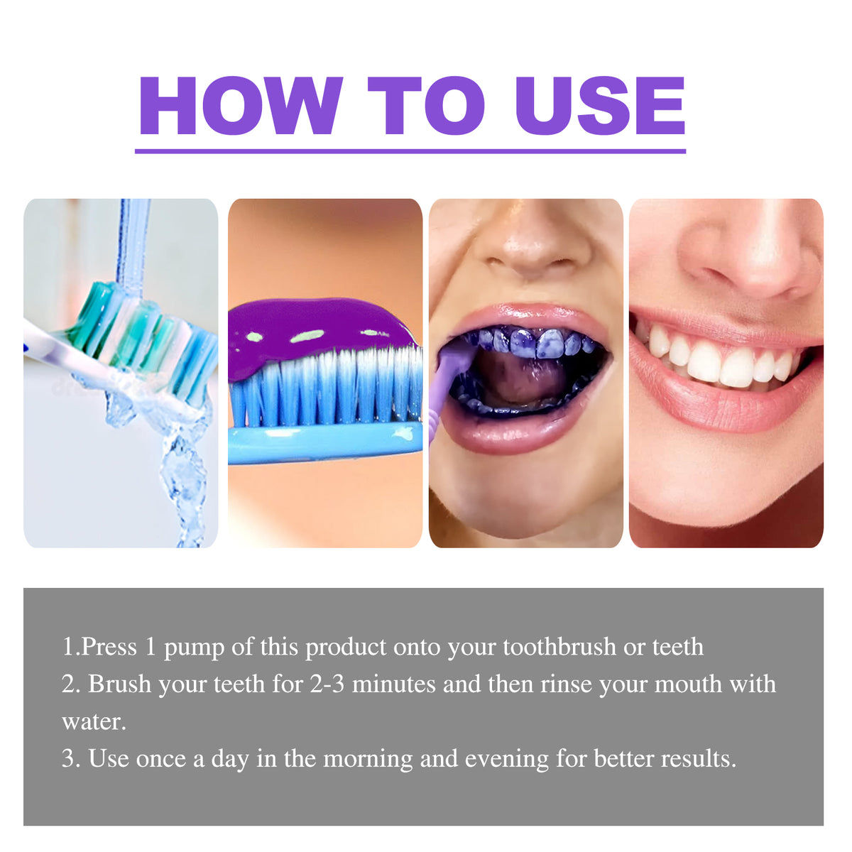 Purple Whitening Toothpaste for a Whiter, Fresher Smile