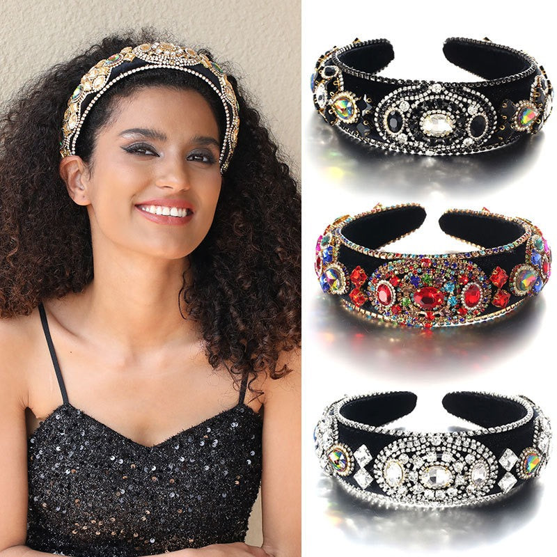 Baroque Rhinestone Headband for Vintage Glamour Looks