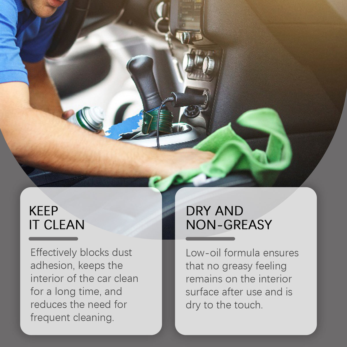 Dashboard Leather Polish for Dry, Dust-Resistant Trim