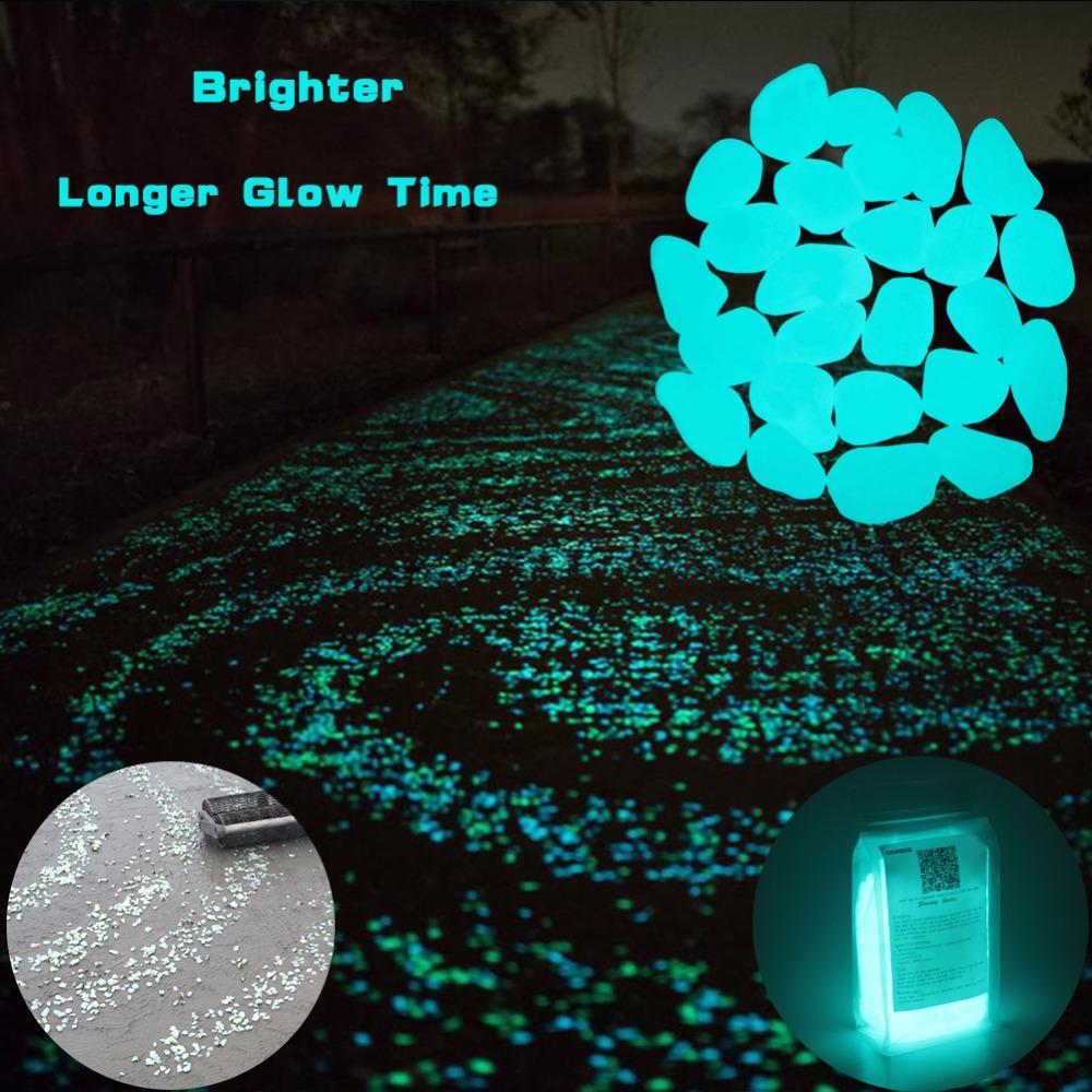 Glow in the Dark Garden Pebbles 100 Pack for Paths