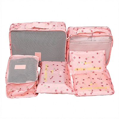 6-Piece Packing Cubes Set for Organized Travel Luggage
