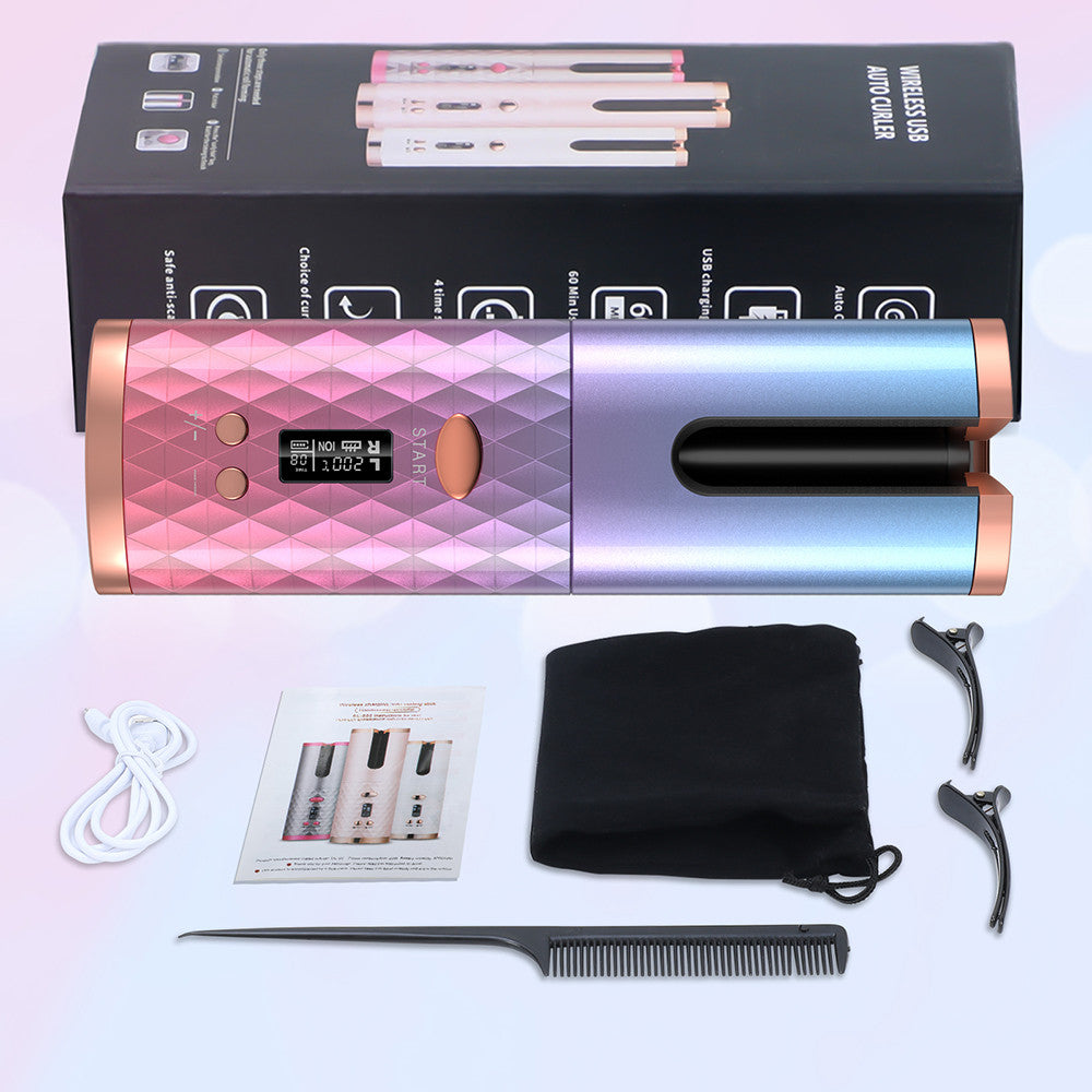 Automatic Curling Iron – Cordless Portable Hair Curler