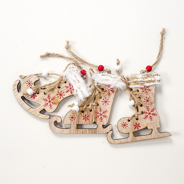 Christmas Skate Ornaments for a Cozy Rustic Tree Decor