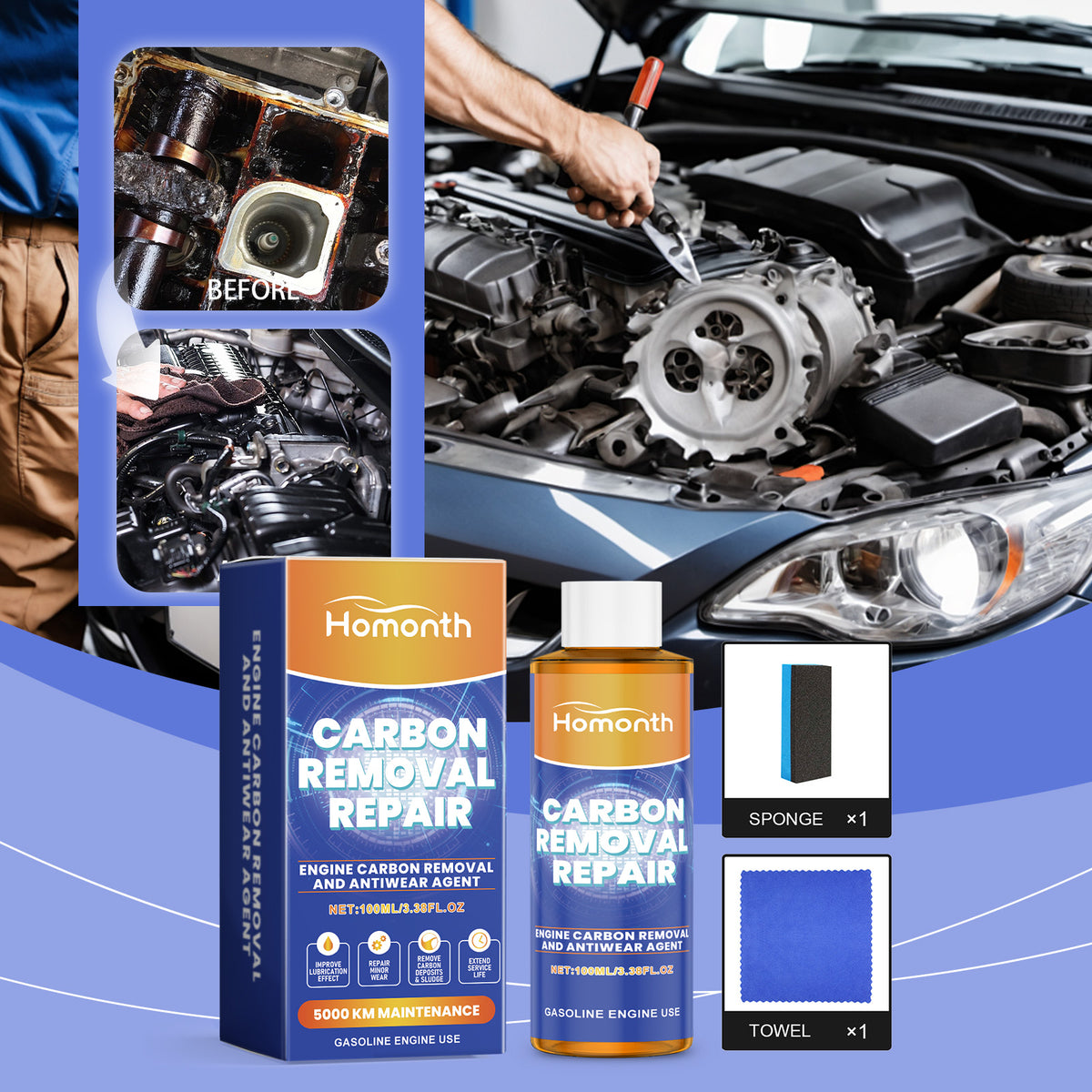 Gasoline Engine Carbon Cleaner & Anti-Wear Additive