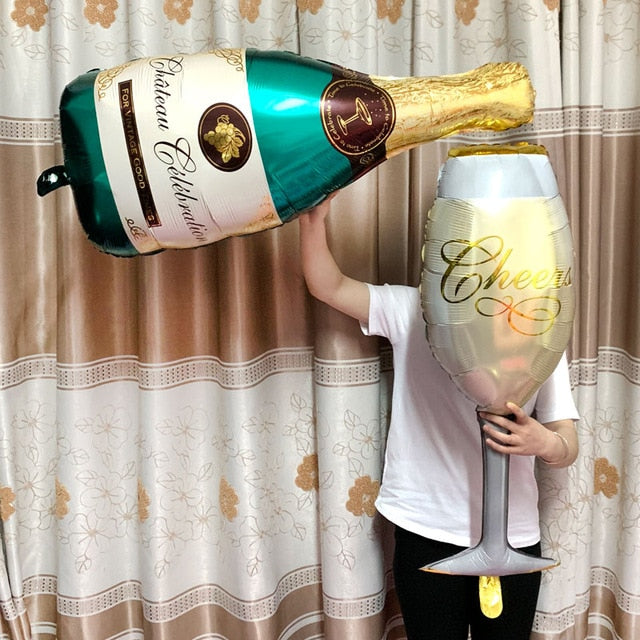 Jumbo Champagne Balloon Set for Party Centerpieces