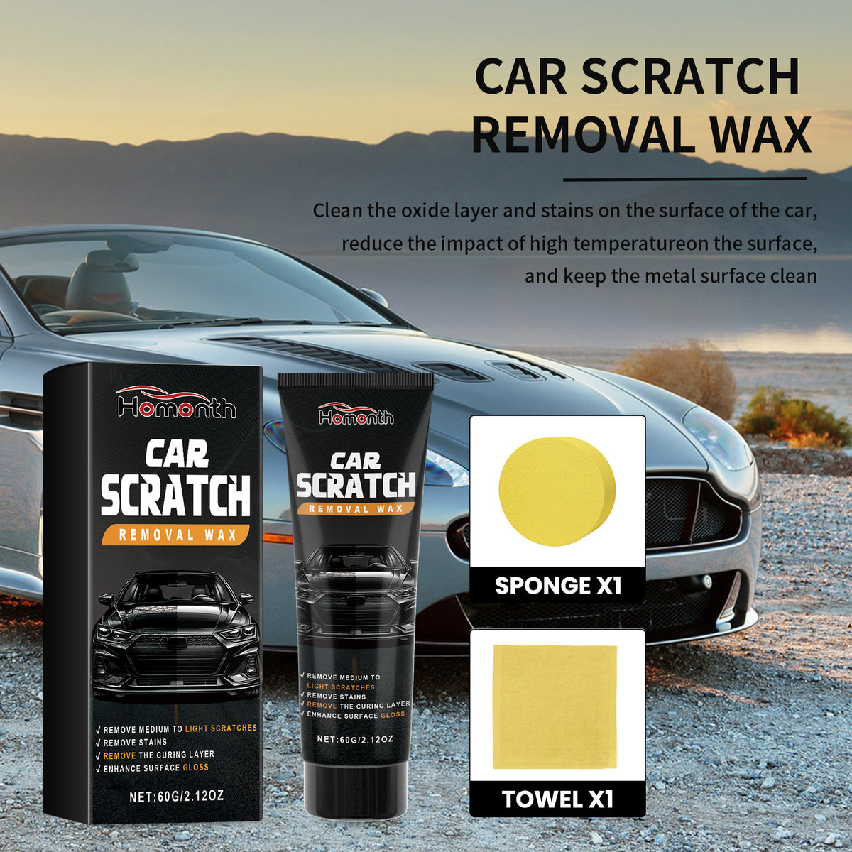 Car Scratch Remover Wax for Light Scratch Gloss Repair