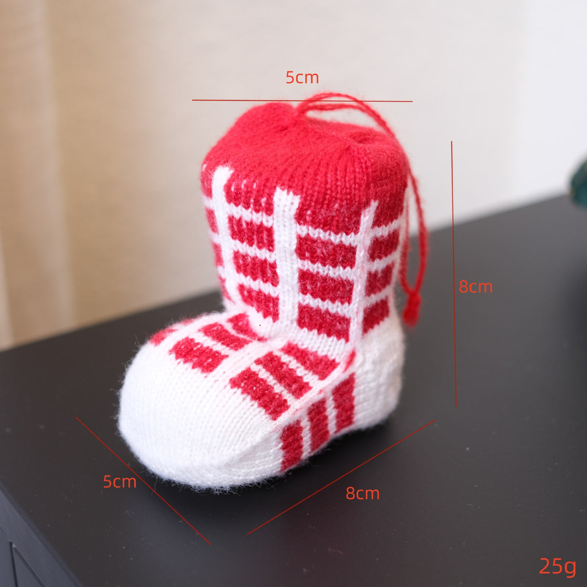 3D Knitted Christmas Sock Boot Tree Ornaments Decor