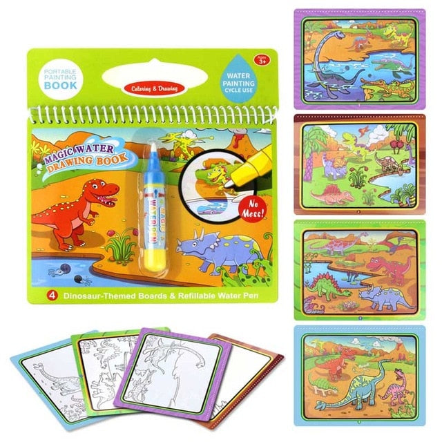 Magic Water Drawing Book for Mess-Free Reusable Fun