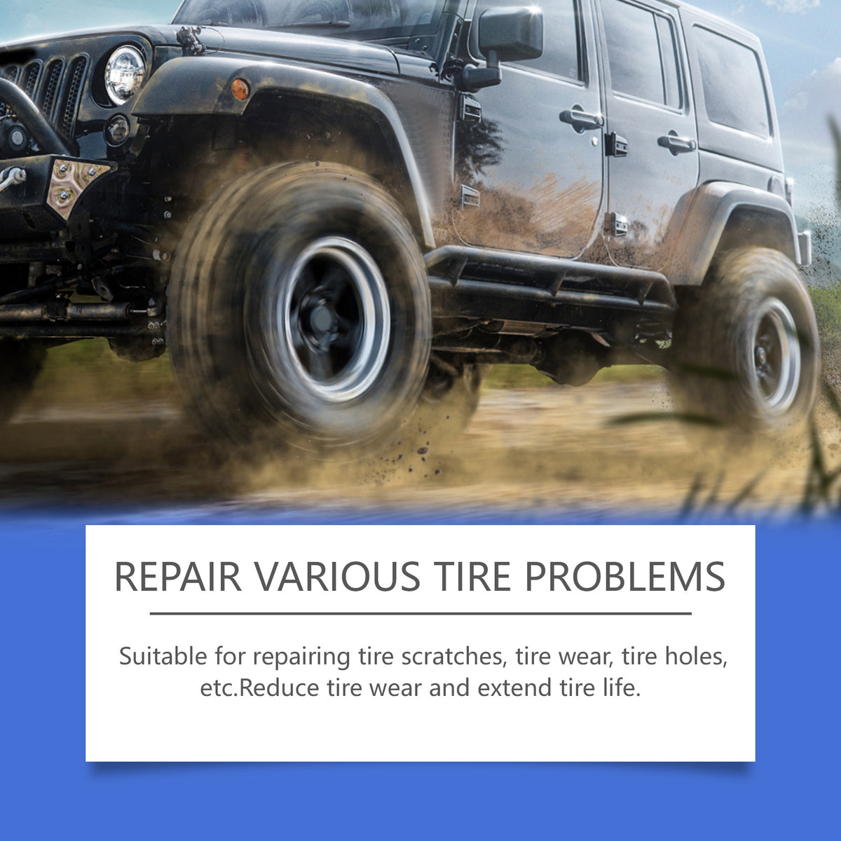 Tire Repair Glue for Surface Scuffs, Wear & Seams