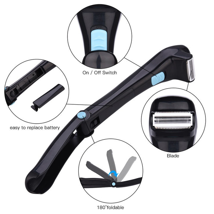 Back Shaver for Men – Long-Reach Foldable Groomer