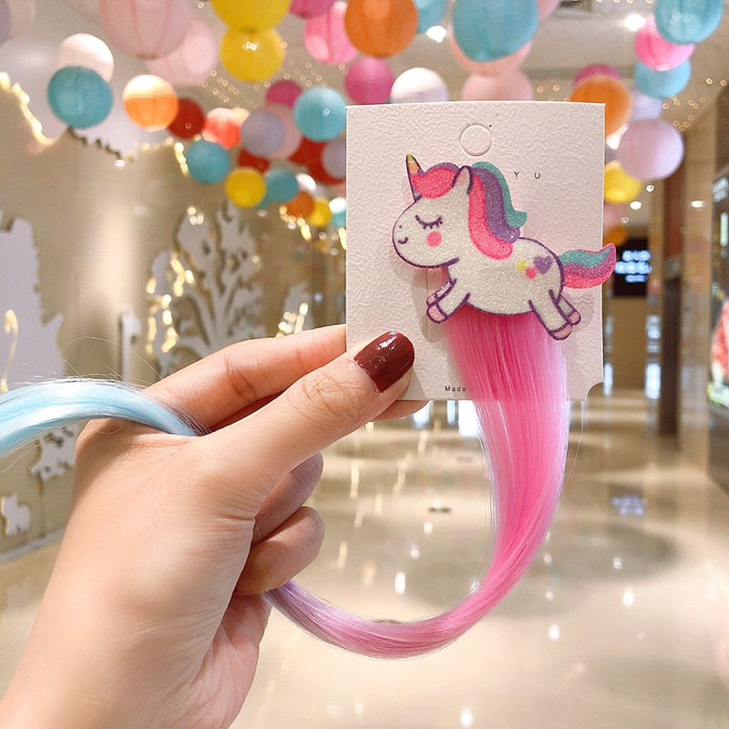 Kids Hair Clips for Colorful Rainbow Party Hairstyles