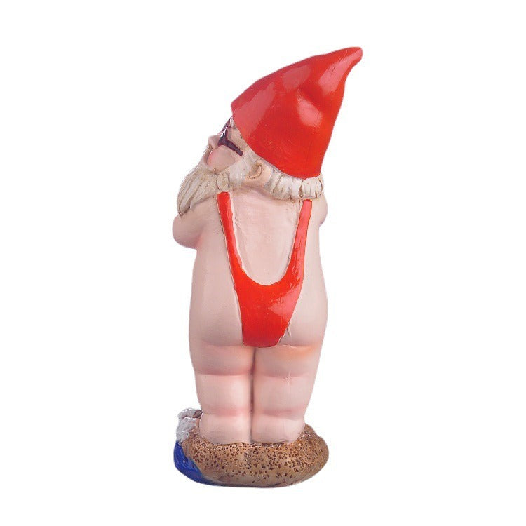 Surfing Gnome Garden Statue for Playful Summer Decor