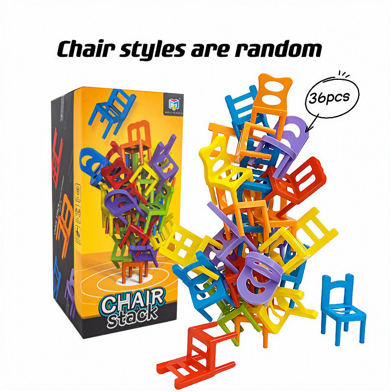 Stacking Chair Toy for Colorful Family Skill Play