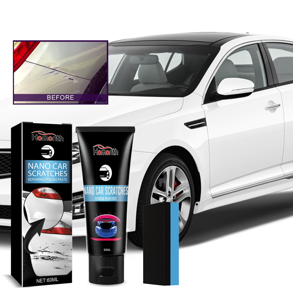 Car Scratch Repair Polish Paste for Glossy Paint Care