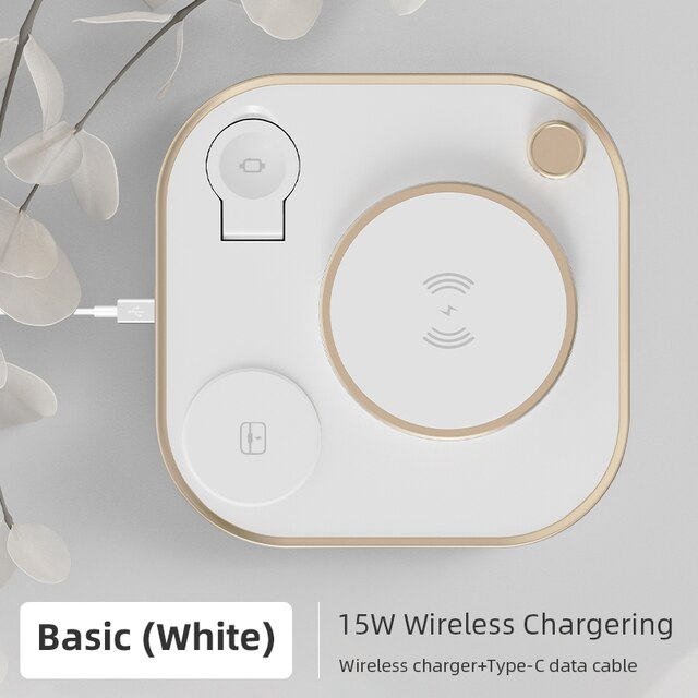 Desk Lamp with Wireless Charger: 15W Qi for Phone & Earbuds