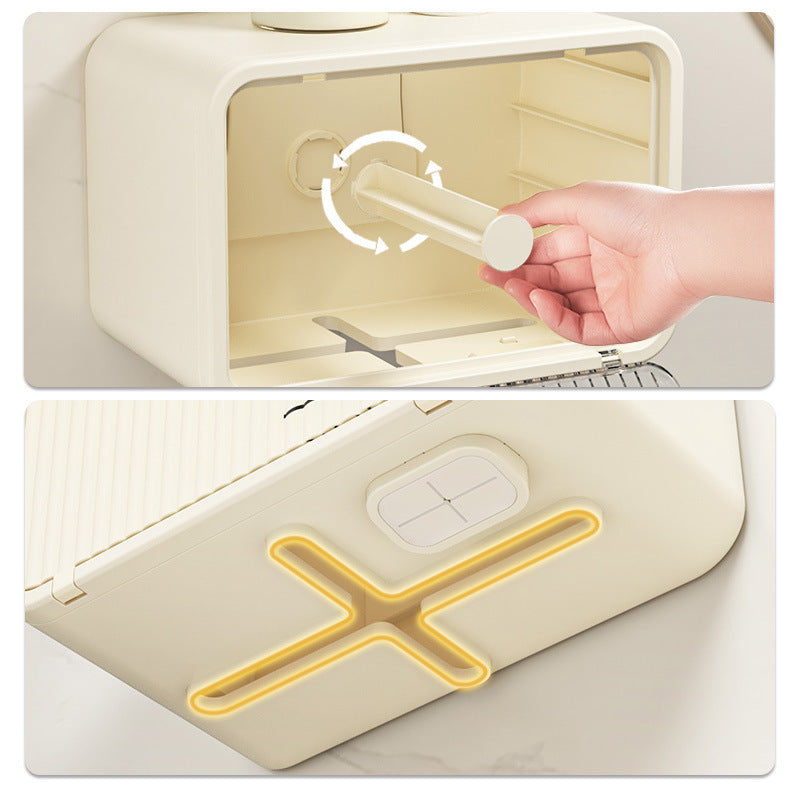 Wall-Mounted Towel & Cosmetic Storage Box, No Drilling