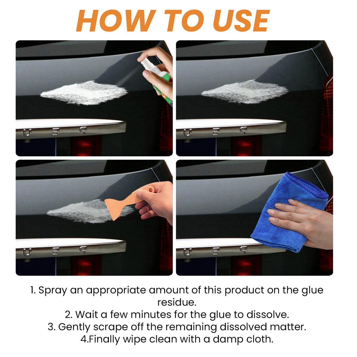 Adhesive Remover Spray for Cars, Glass & Tar Mark Removal