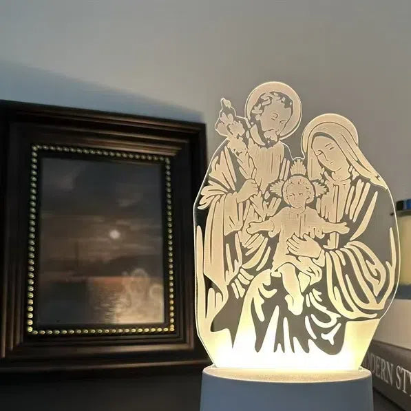 Holy Family 3D Acrylic Night Light for Bedroom Decor
