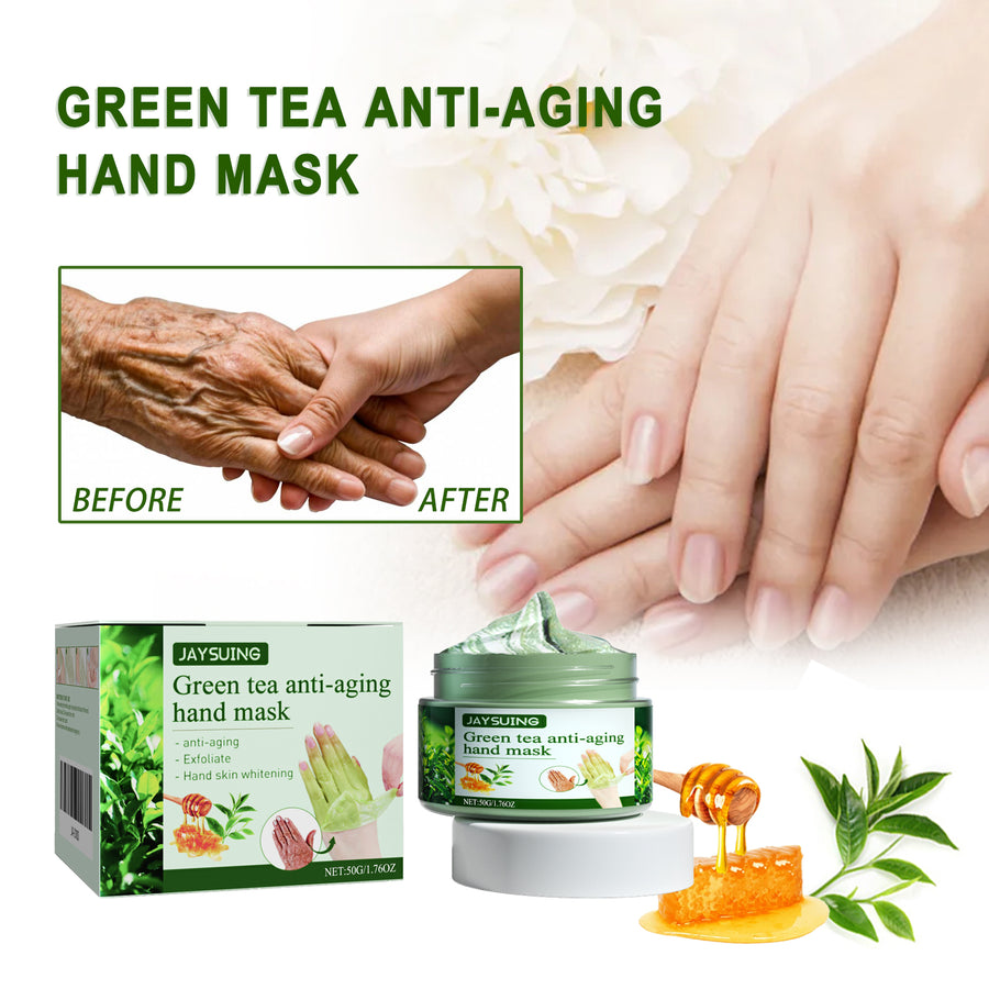 Green Tea Hand Mask for Dry, Rough Skin & Calluses