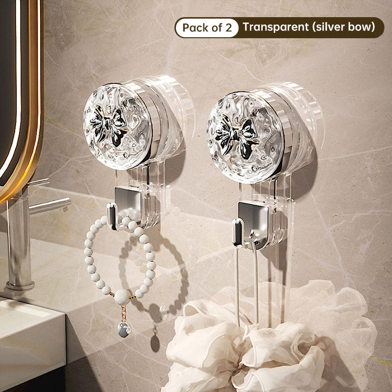 Clear Suction Cup Bathroom Hook, No-Drill Towel Hook