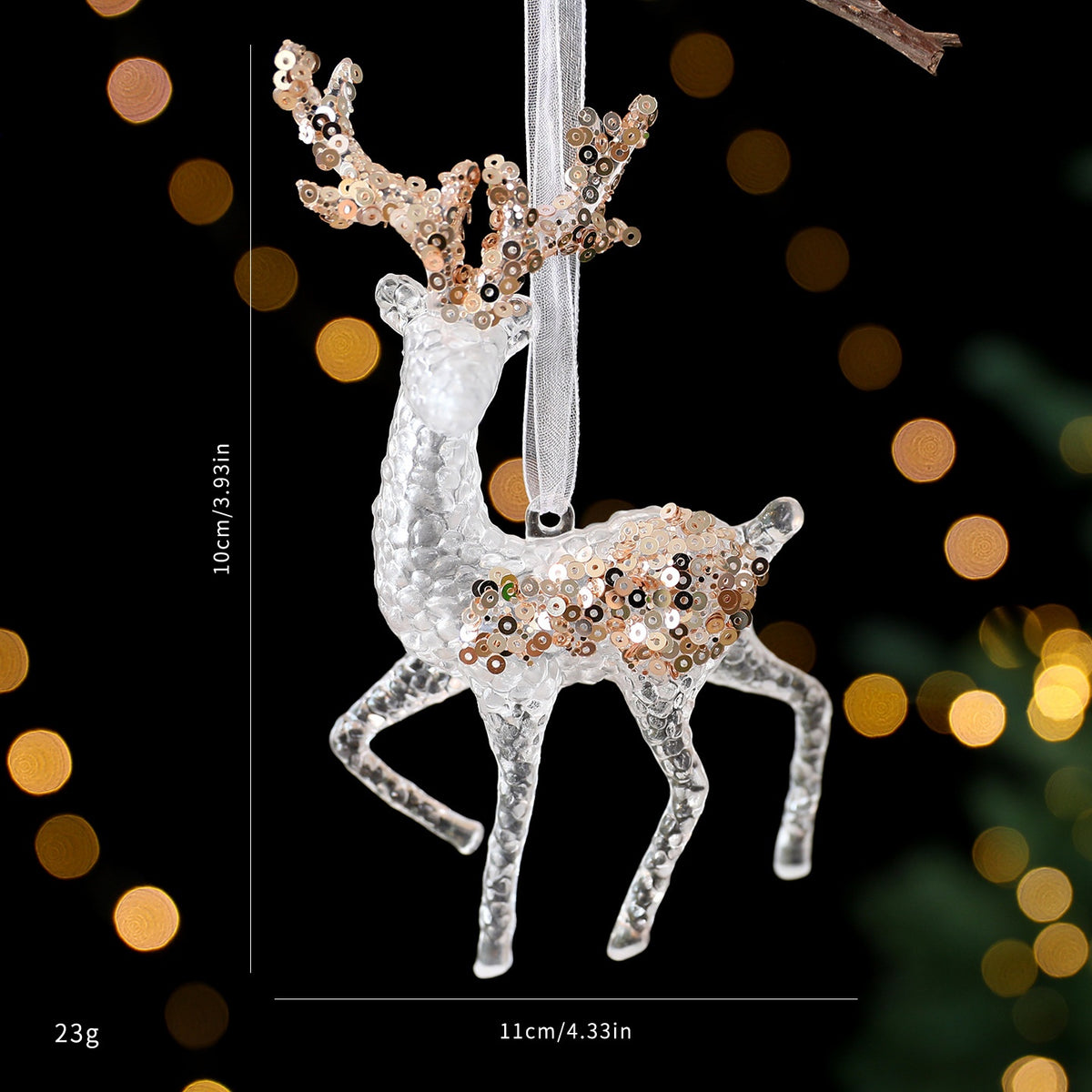 Sequin Acrylic Christmas Ornaments for Elegant Trees