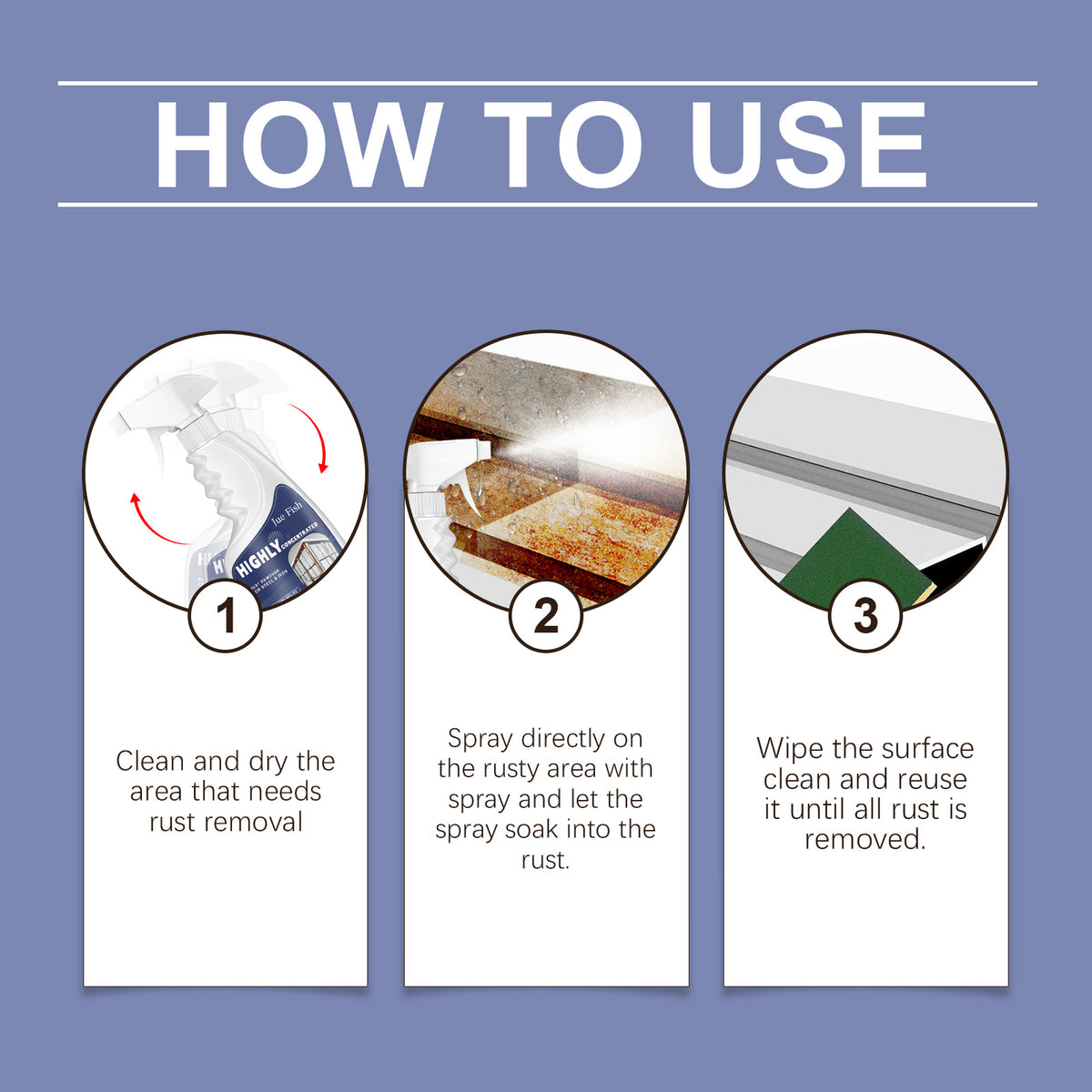 Stainless Steel Rust Remover for Sinks, Tools & Iron