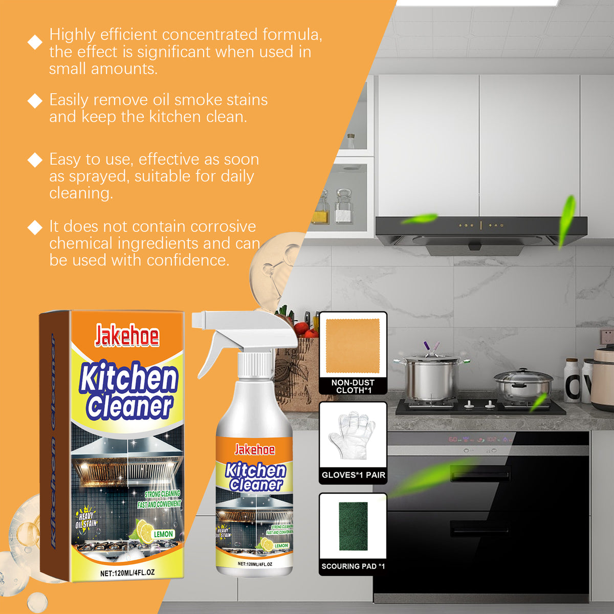 Kitchen Grease Cleaner Spray – Quick-Action Degreaser