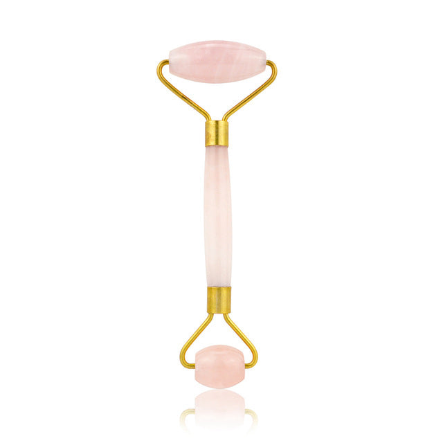 Rose Quartz Facial Massage Set — Smooth Wrinkles, Boost Glow