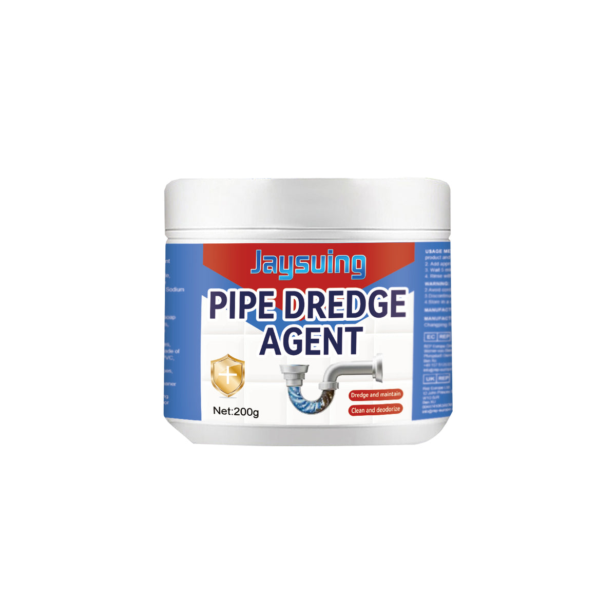 Pipe Drain Cleaner for Hair, Grease & Food Blockages