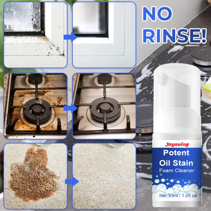 Kitchen Grease Foam Cleaner for No-Rinse Degreasing