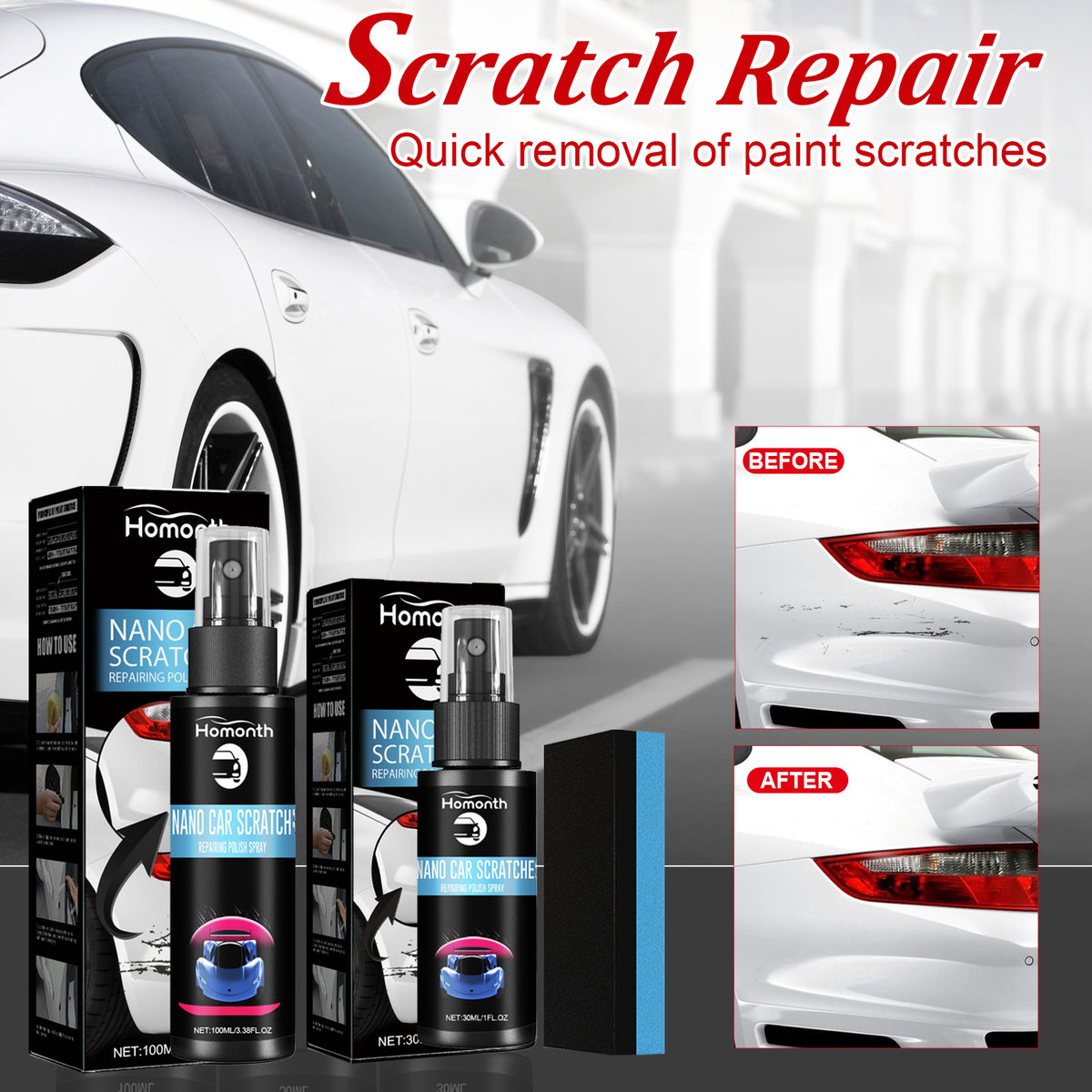 Car Scratch Repair Spray for Quick Paint Touch-Ups