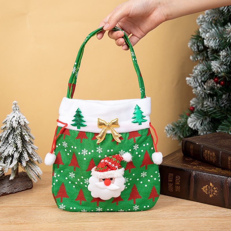 Christmas Gift Bag – Reusable Santa Treat Pouch Decor