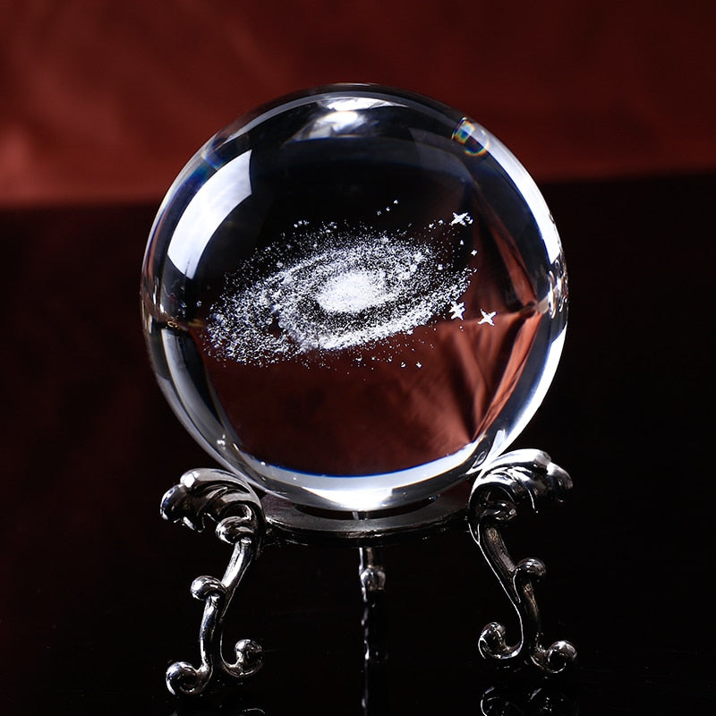 Crystal Galaxy Sphere Decor For Mesmerizing Display