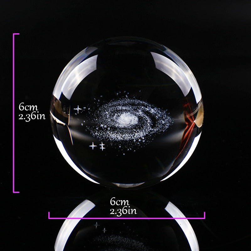 Crystal Galaxy Sphere Decor For Mesmerizing Display