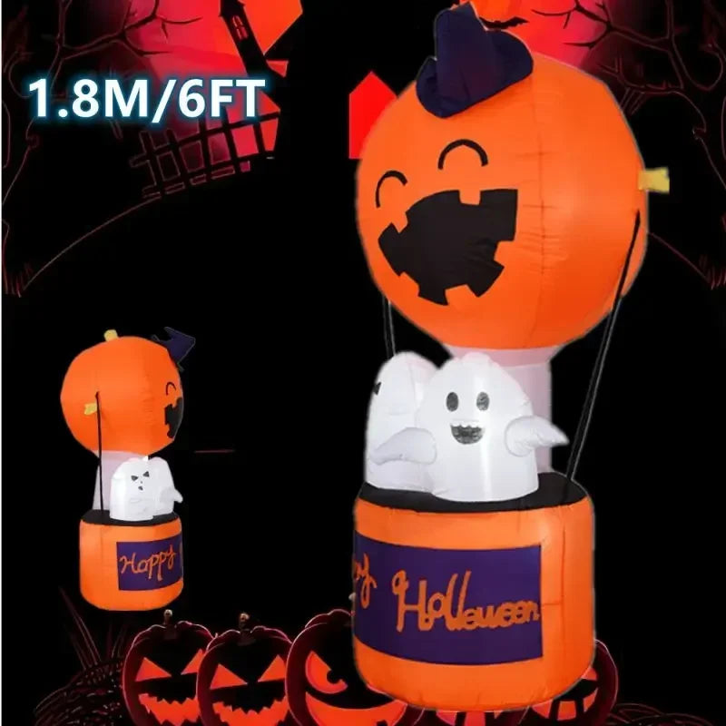 6-Foot Halloween Inflatable Pumpkin Ghost Decoration
