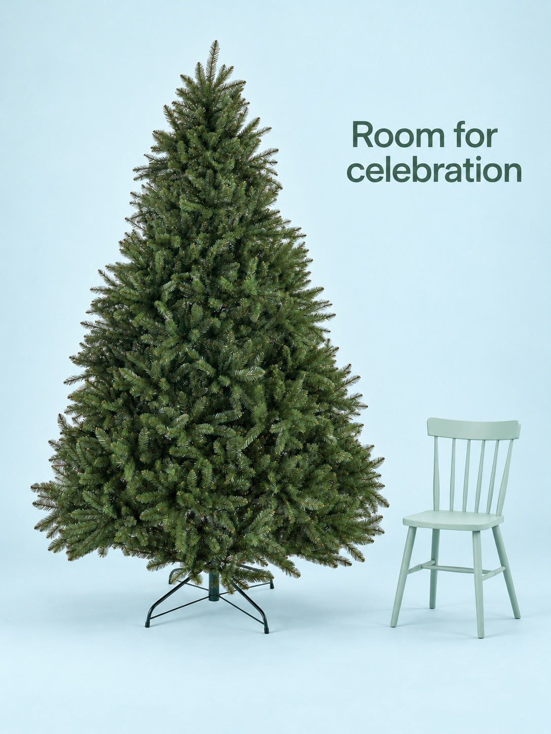 7.5 ft Hinged Artificial Christmas Tree, Lush Full Look
