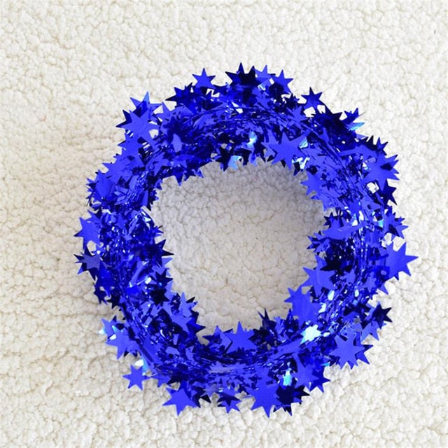 7.5M Christmas Star Garland for Dazzling Holiday Sparkle