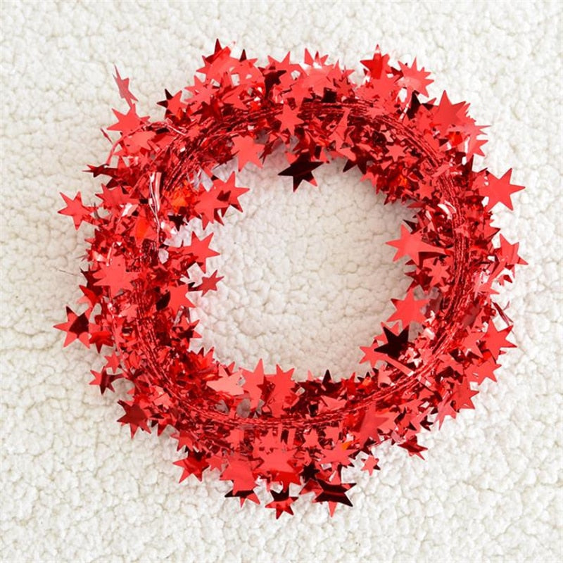 7.5M Christmas Star Garland for Dazzling Holiday Sparkle