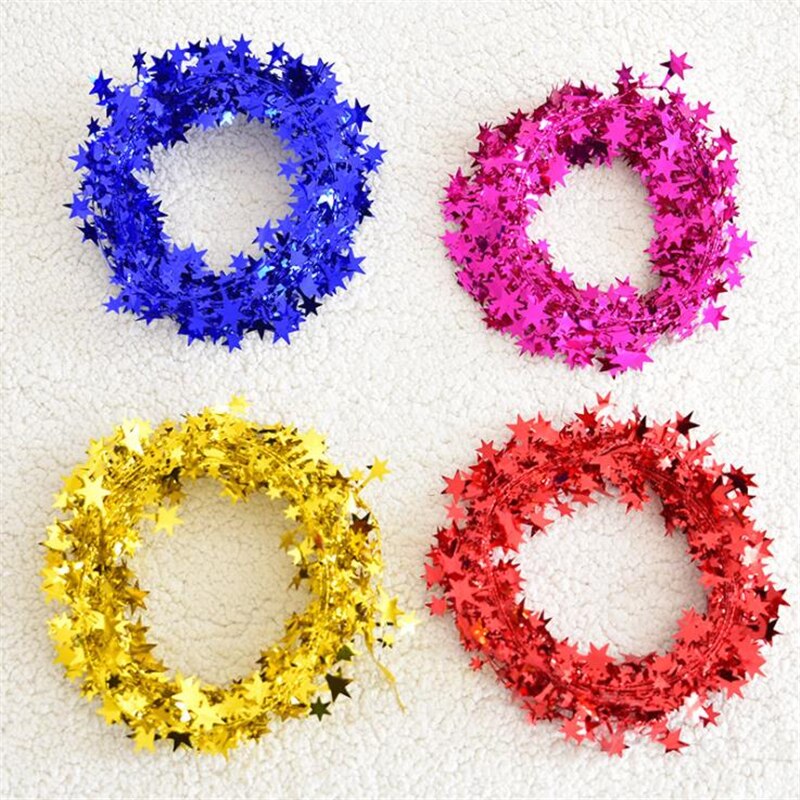 7.5M Christmas Star Garland for Dazzling Holiday Sparkle